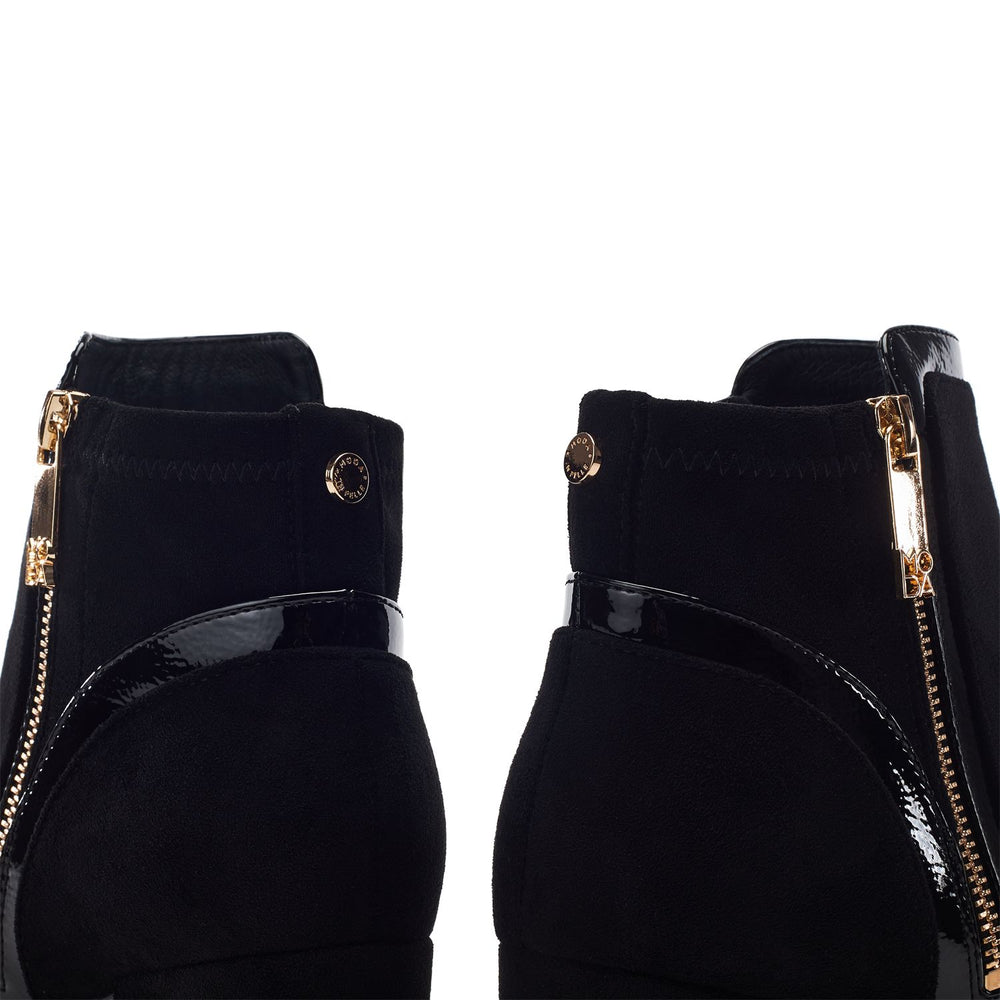 Pesar Black Alcantara Alcantara Boots