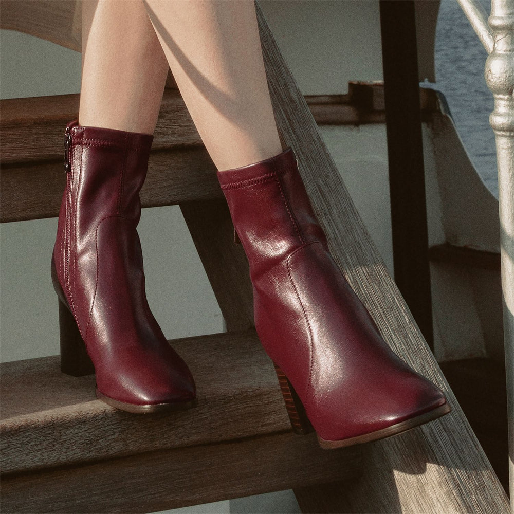 Petras Burgundy Porvair Boots