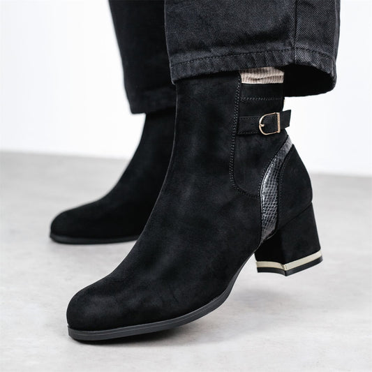 Peyari Black Alcantara Boots