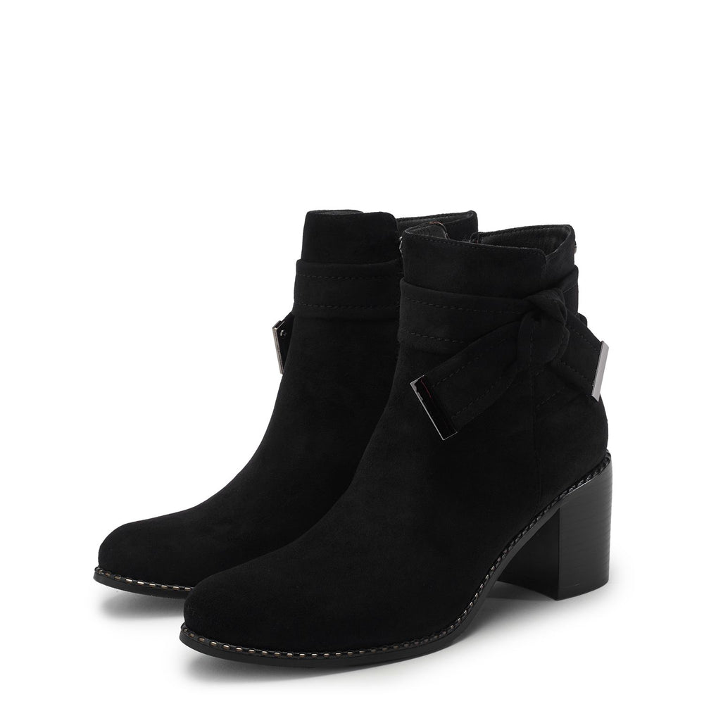 Phoebea Black Alcantara Alcantara Boots