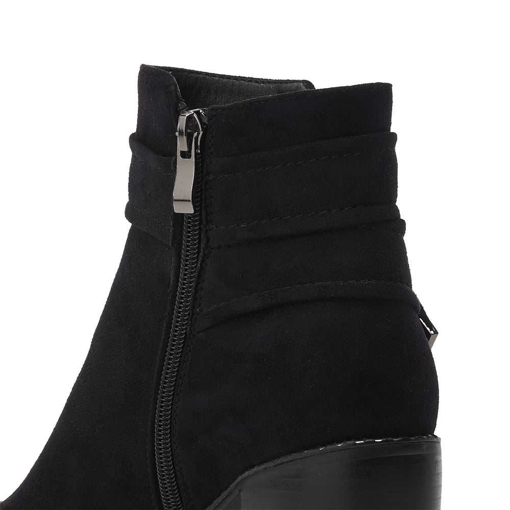 Phoebea Black Alcantara Alcantara Boots
