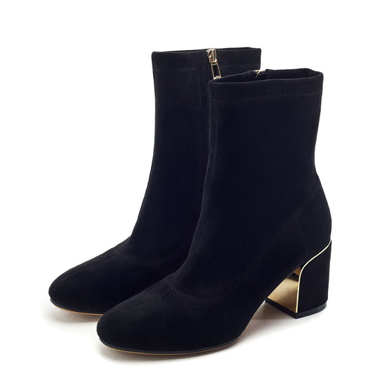 Pianno Black Alcantara Boots