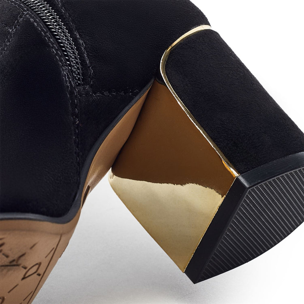 Pianno Black Alcantara Boots