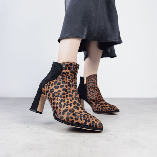 Piarra Leopard Print Pony Boots