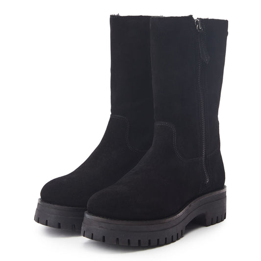 Picenza Black Suede Boots