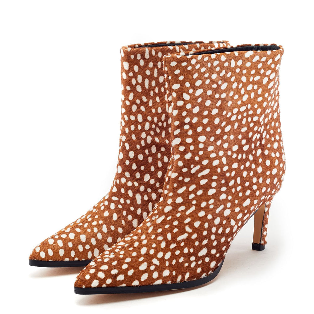 Pix Fawn Fawn Print Pony Hair Boots