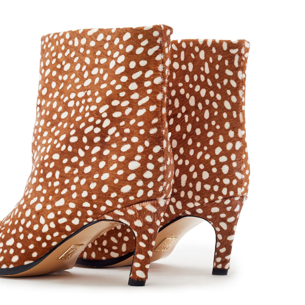 Pix Fawn Fawn Print Pony Hair Boots