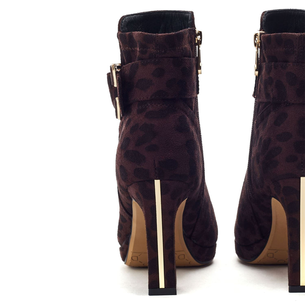 Poppina Leopard Alcantara Boots