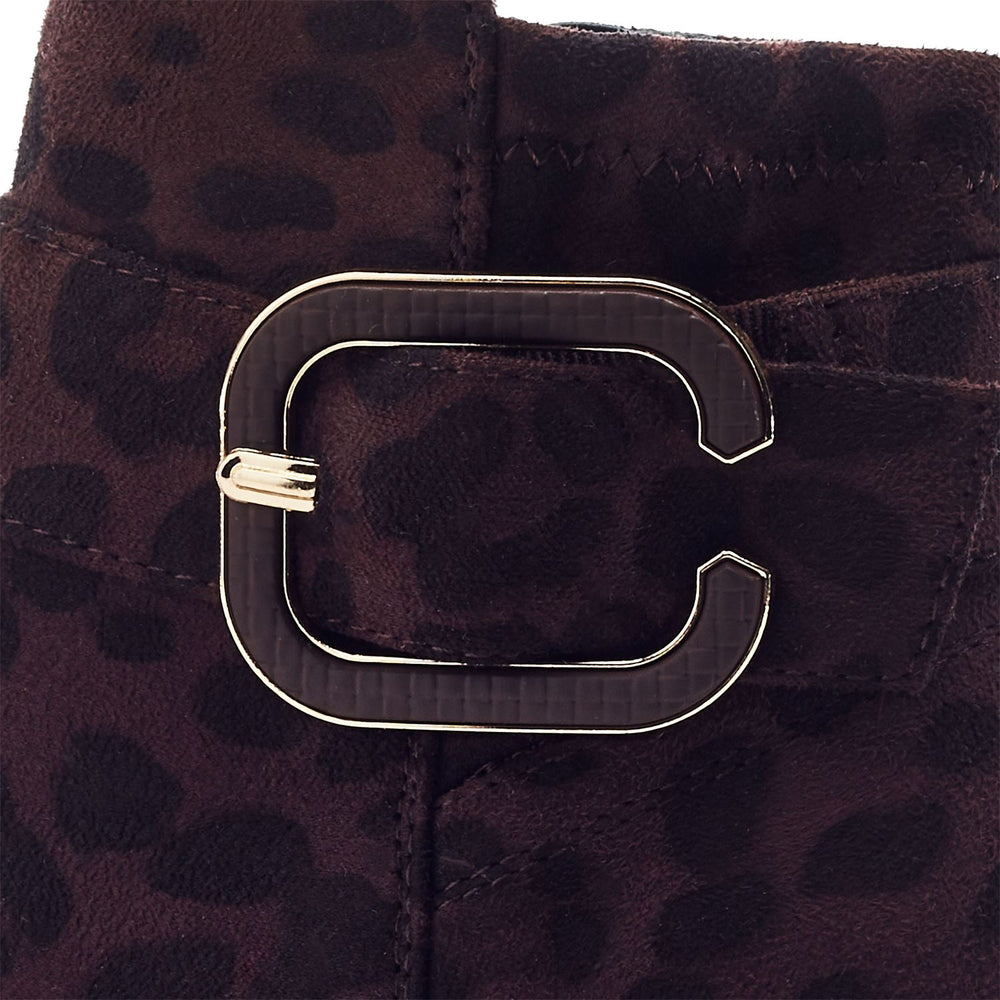 Poppina Leopard Alcantara Boots