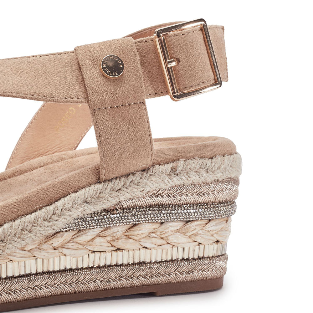 Poseo Stone Alcantara Sandals