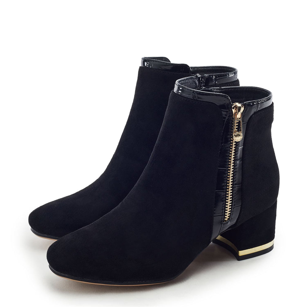 Pressie Black Alcantara Boots