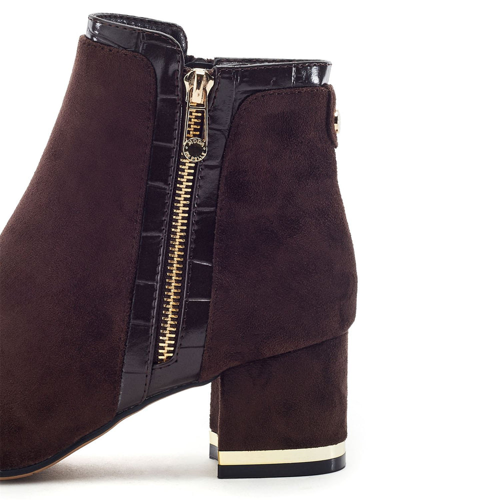 Pressie Dark Brown Faux Suede Boots