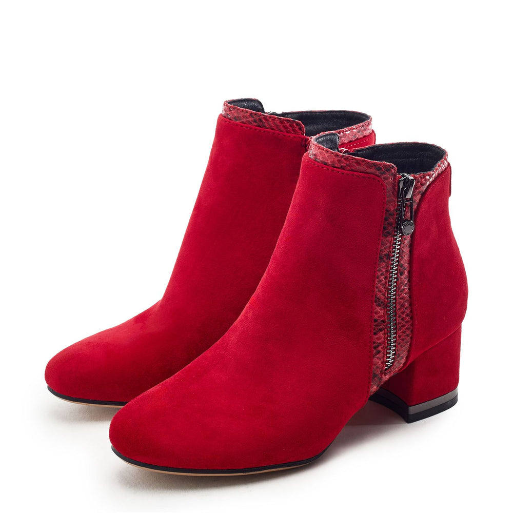 Pressie Red Alcantara Boots