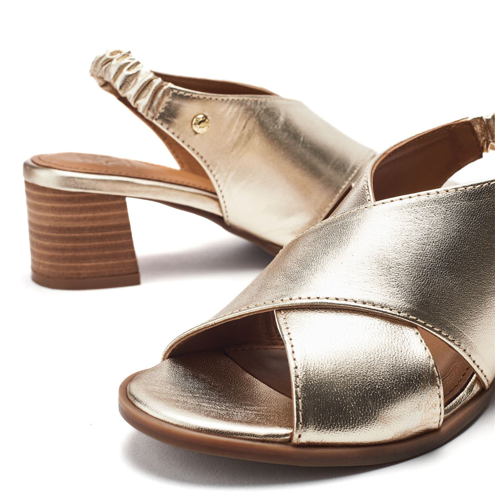 Prinia Champagne Leather Sandals