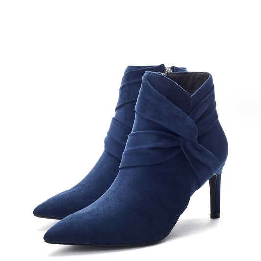 Quinia Navy Alcantara Boots