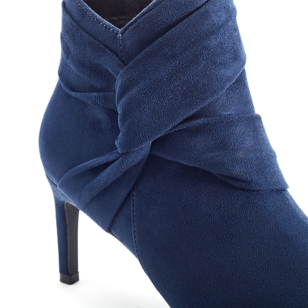 Quinia Navy Alcantara Boots