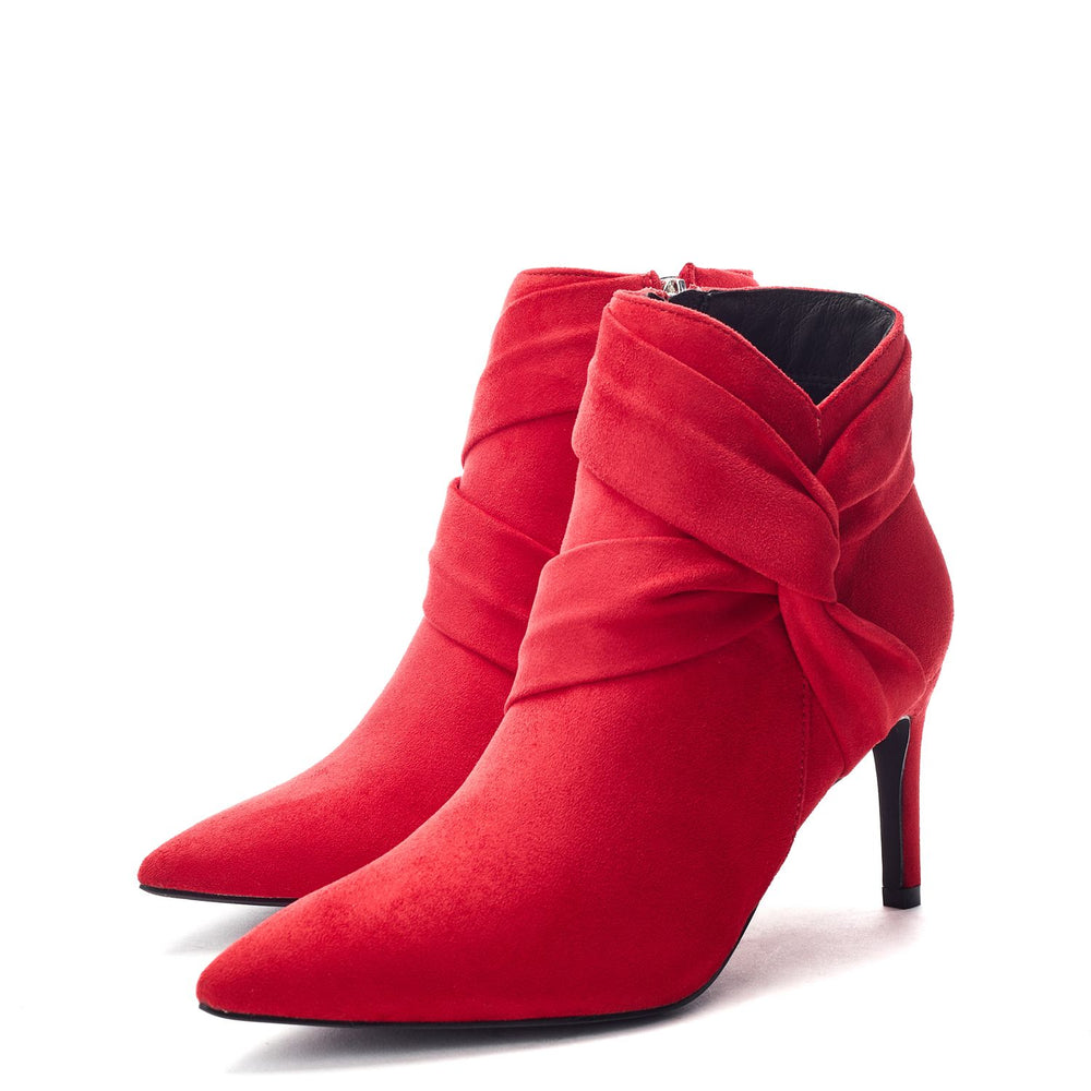 Quinia Red Alcantara Boots