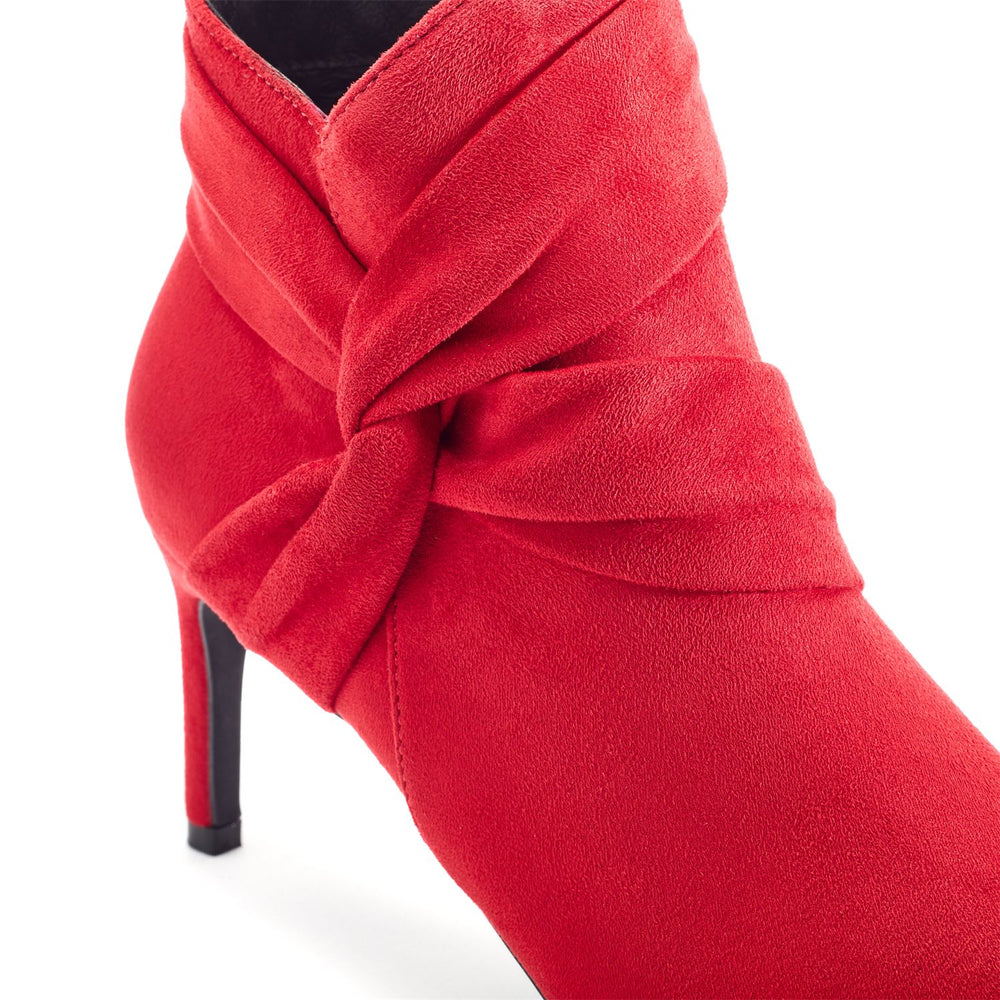 Quinia Red Alcantara Boots