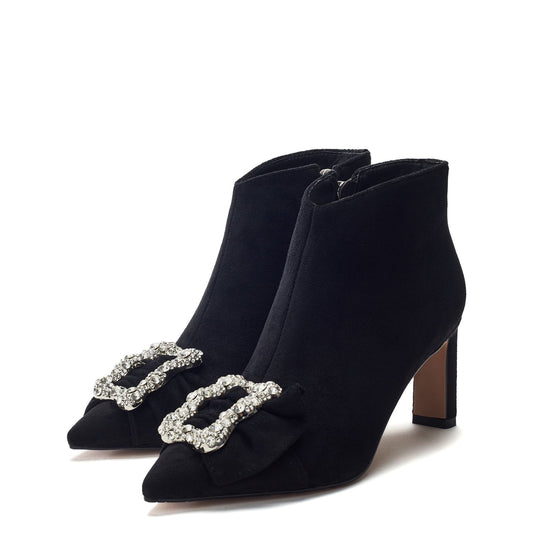 Quinlain Black Alcantara Boots