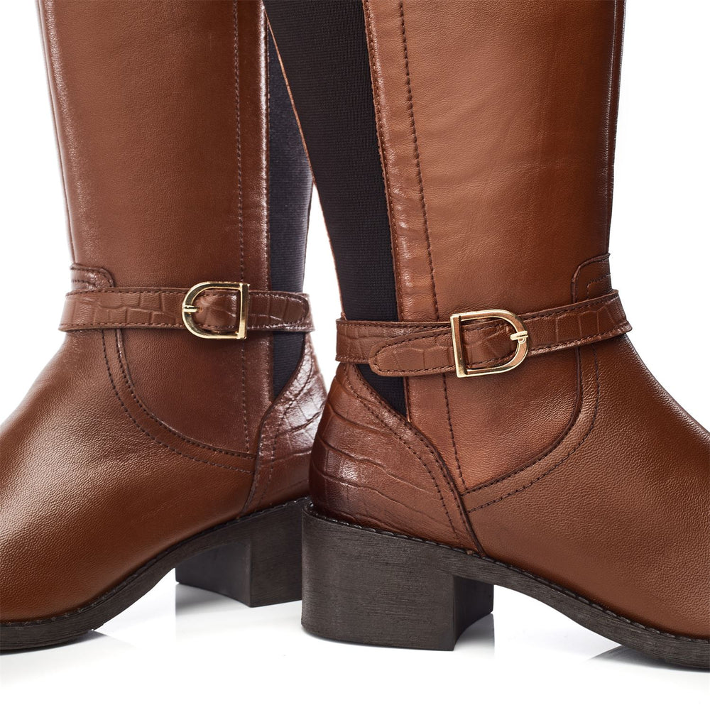 Radelle Tan Leather Boots