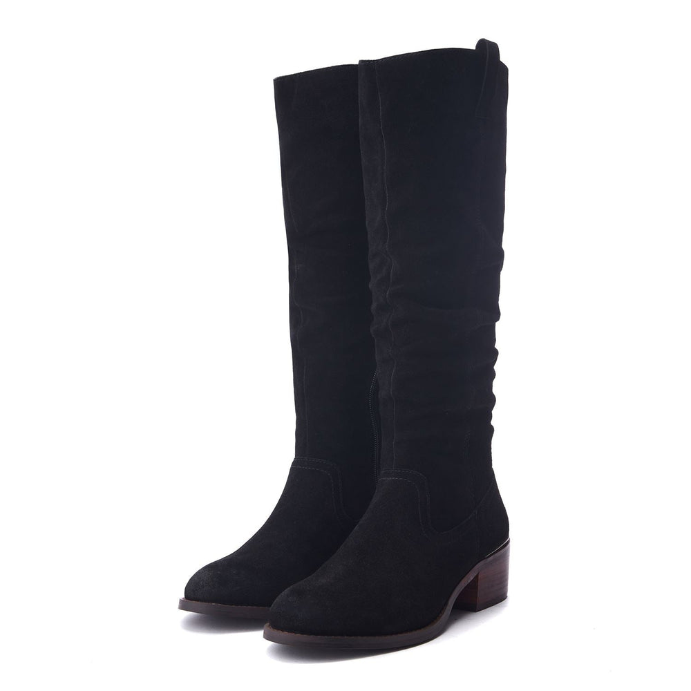 Raissa Black Suede Boots