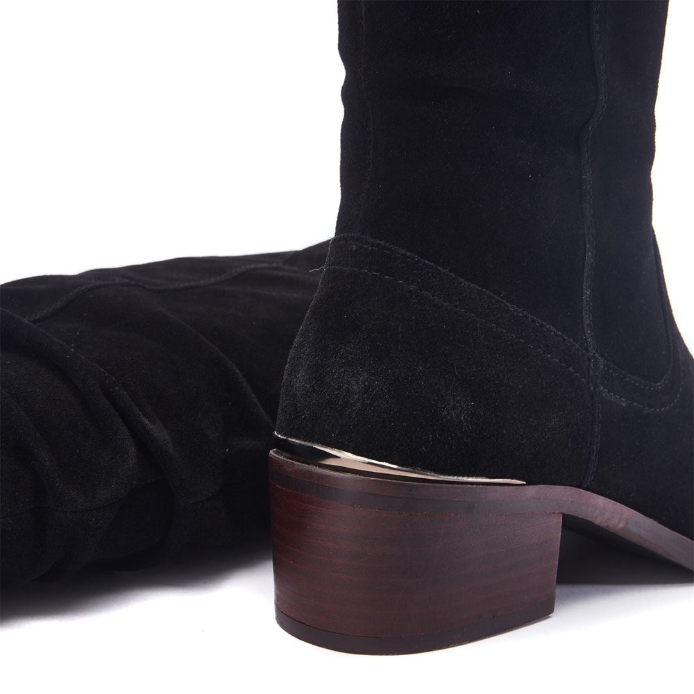 Raissa Black Suede Boots