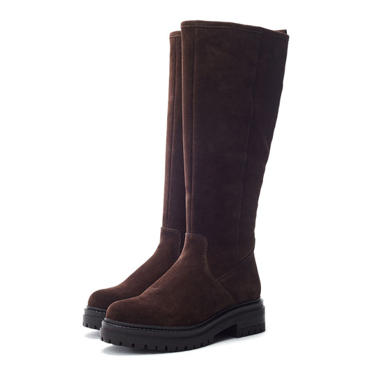 Rakeela Dark Brown Suede Boots