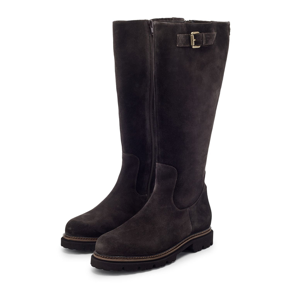 Raleine Dark Brown Suede Boots