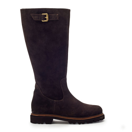 Raleine Dark Brown Suede Boots