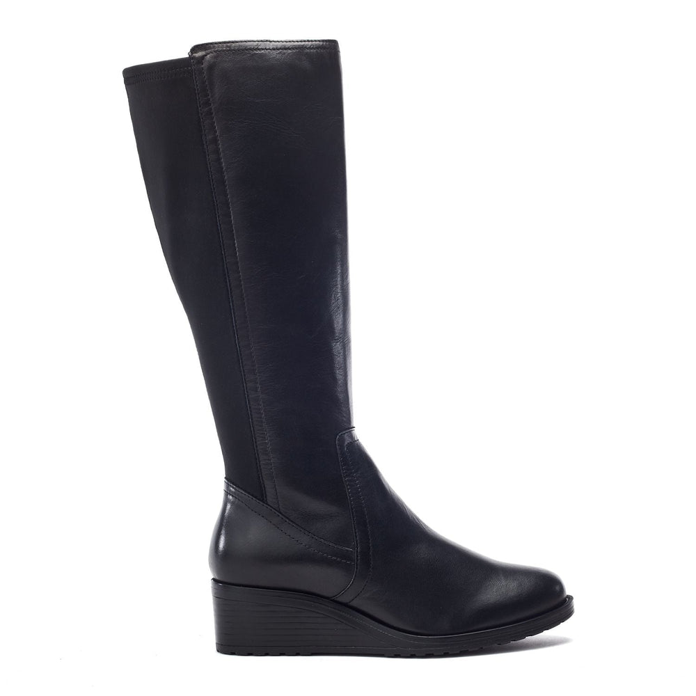 Rayna Black Leather Boots