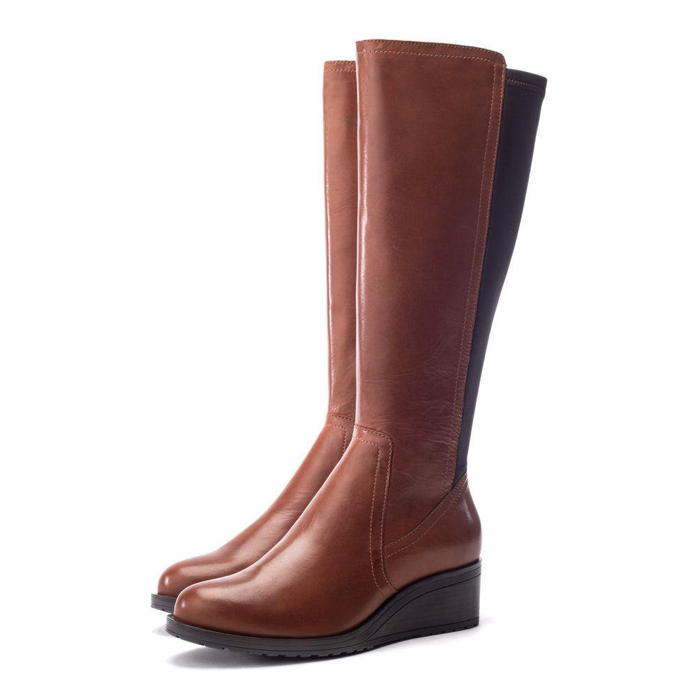 Rayna Tan Leather Boots