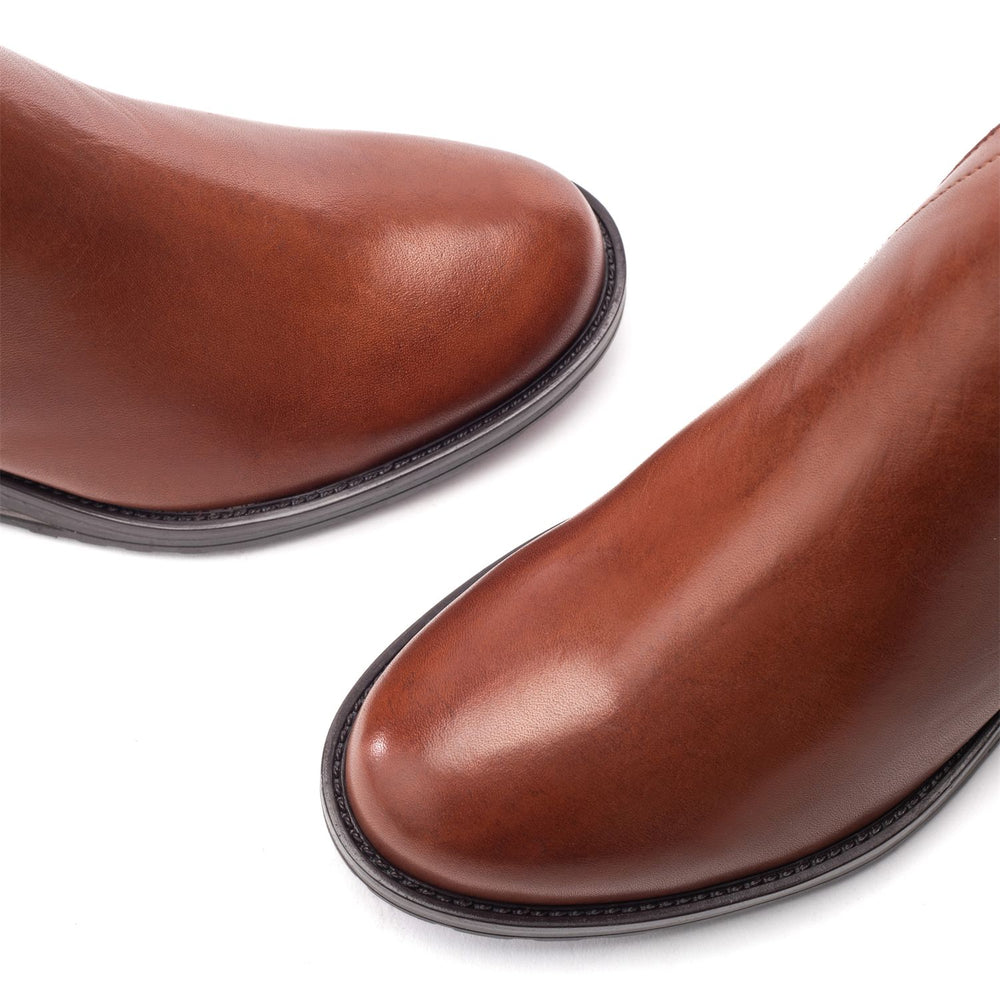 Rayna Tan Leather Boots