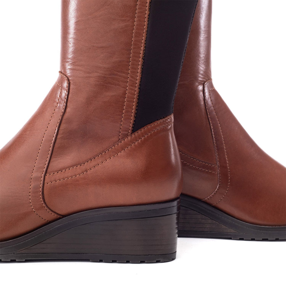 Rayna Tan Leather Boots