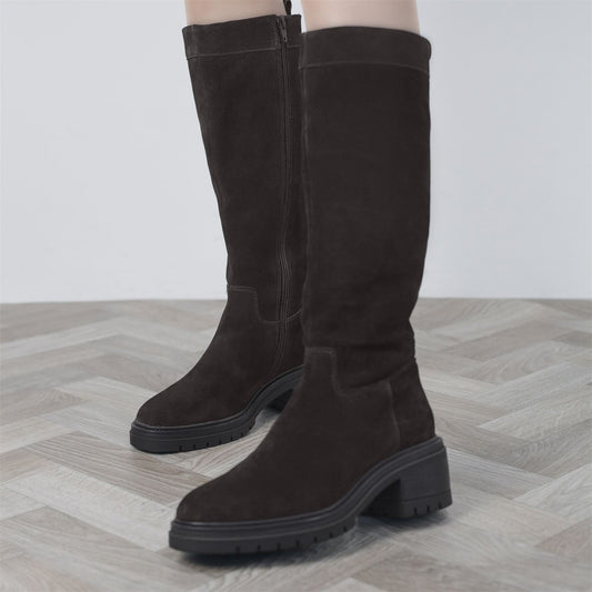 Reesana Brown Suede Boots