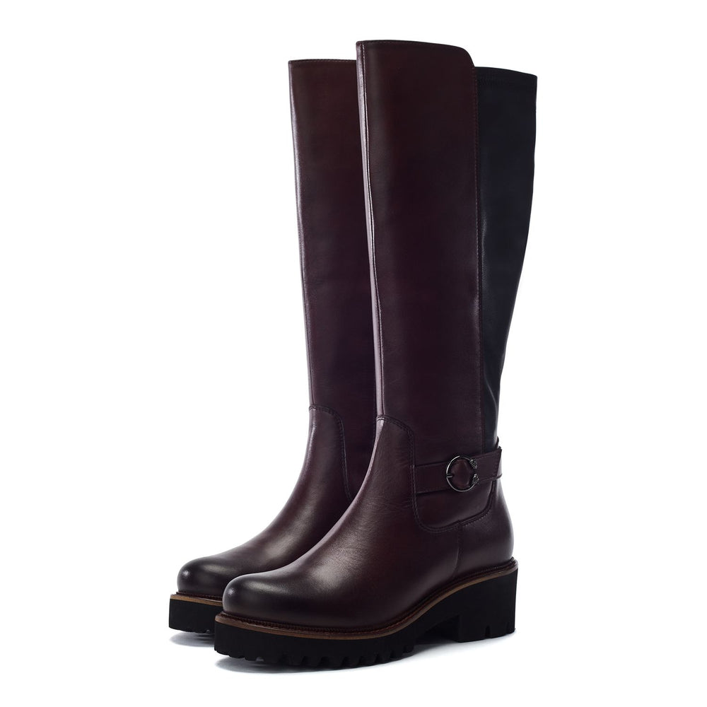 Remina Burgundy Leather Boots