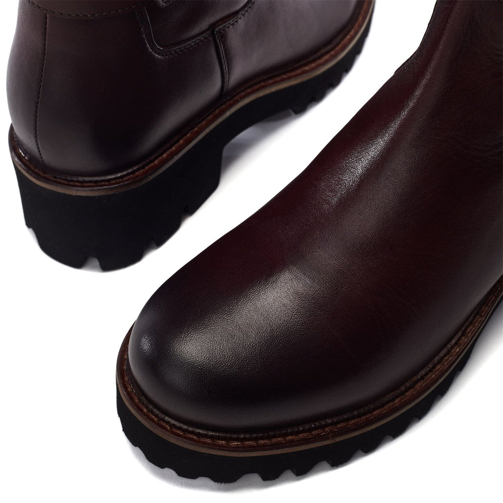 Remina Burgundy Leather Boots