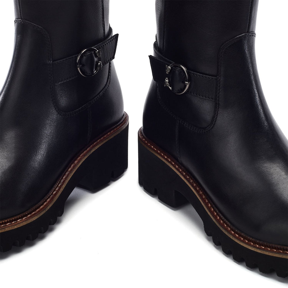 Remina Black Leather Boots