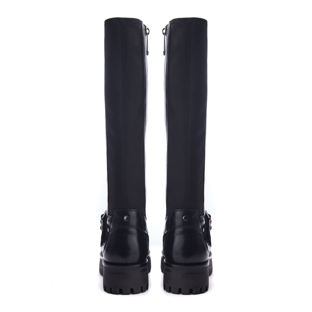 Remy Black Leather Boots