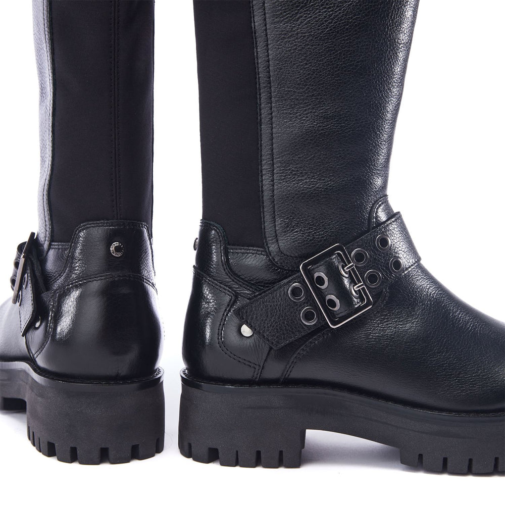 Remy Black Leather Boots