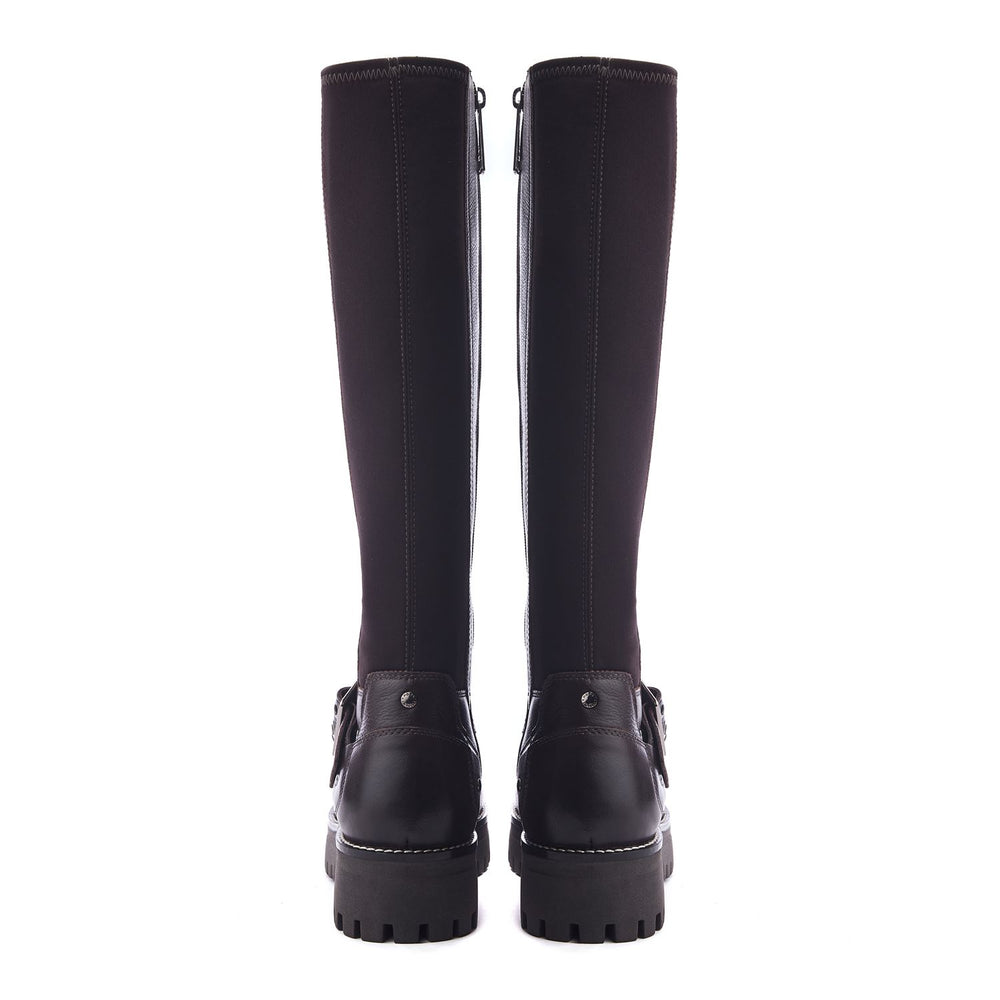 Remy Dark Brown Leather Boots