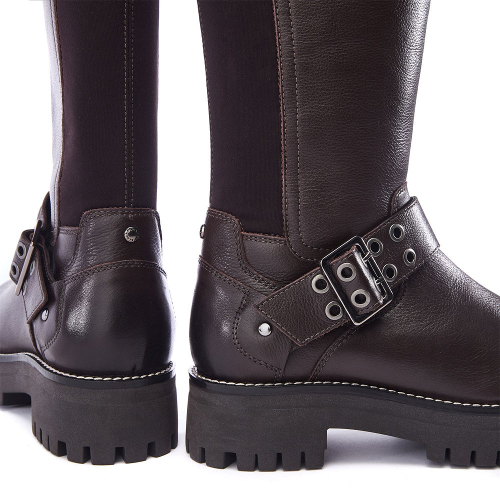 Remy Dark Brown Leather Boots