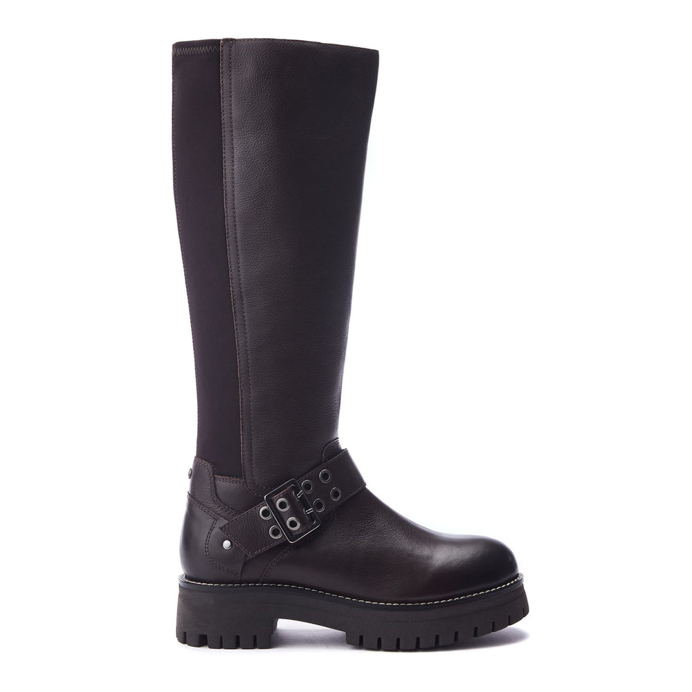 Remy Dark Brown Leather Boots