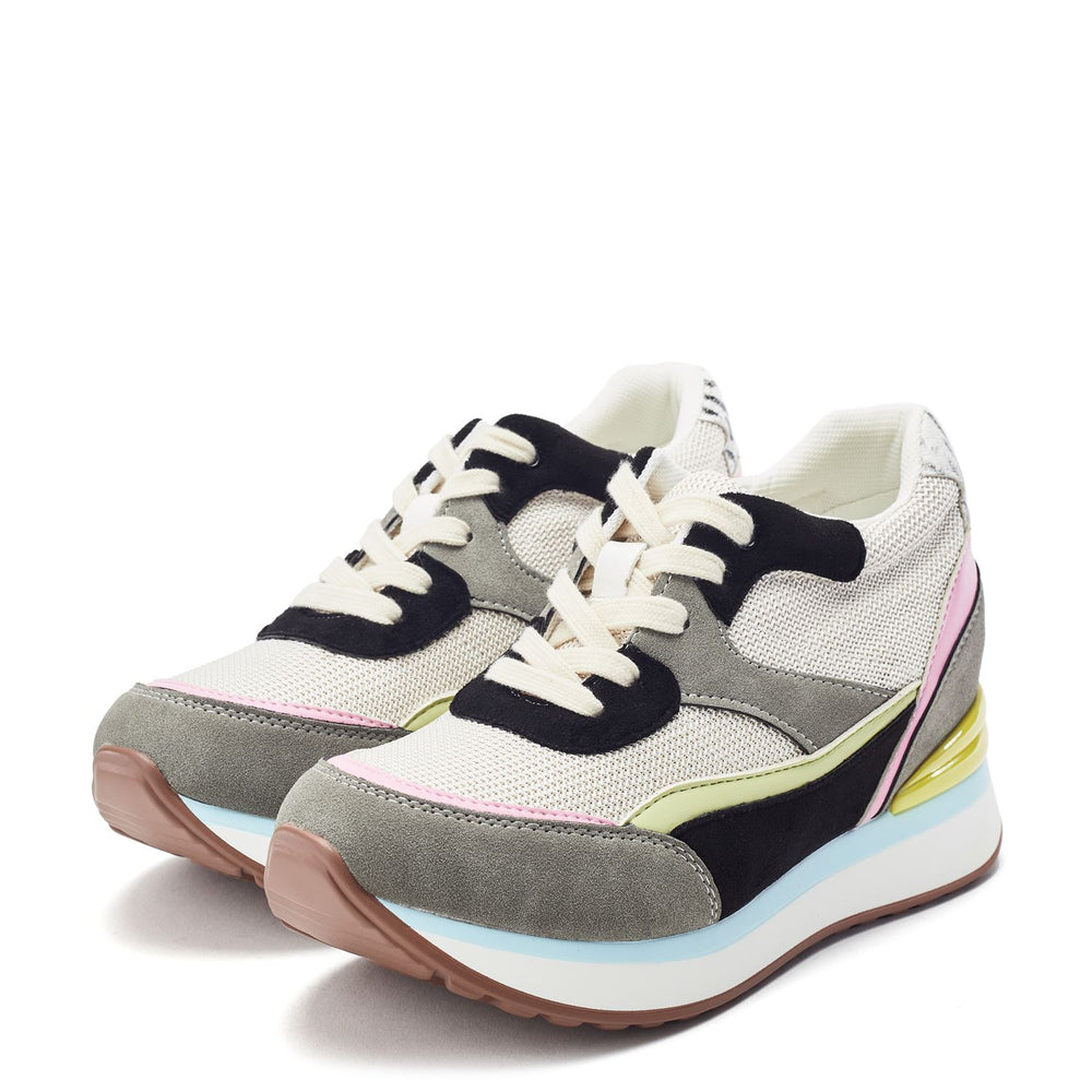 Reo Grey Textile Trainers