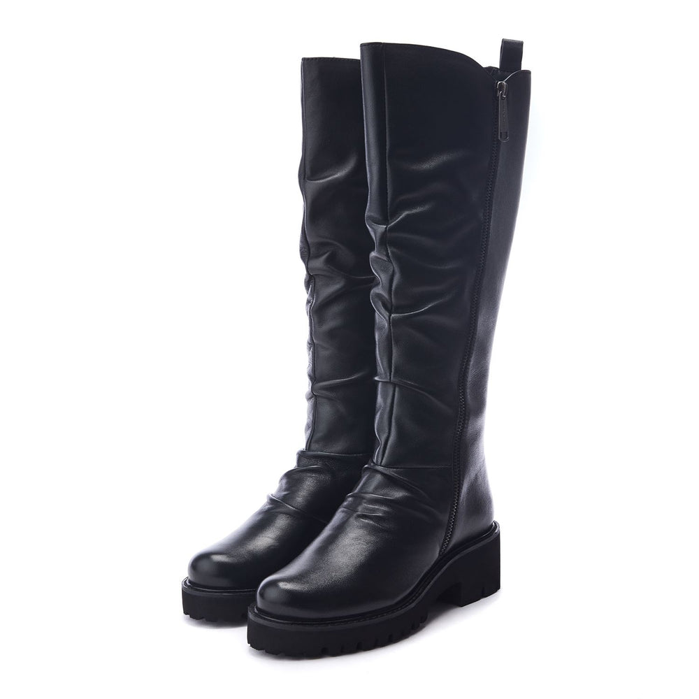 Riez Black Leather Boots