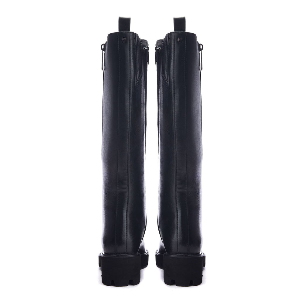Riez Black Leather Boots