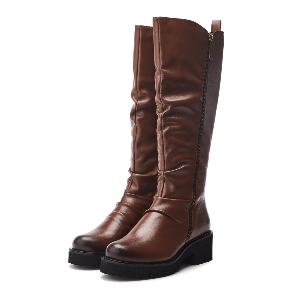 Riez Tan Leather Boots