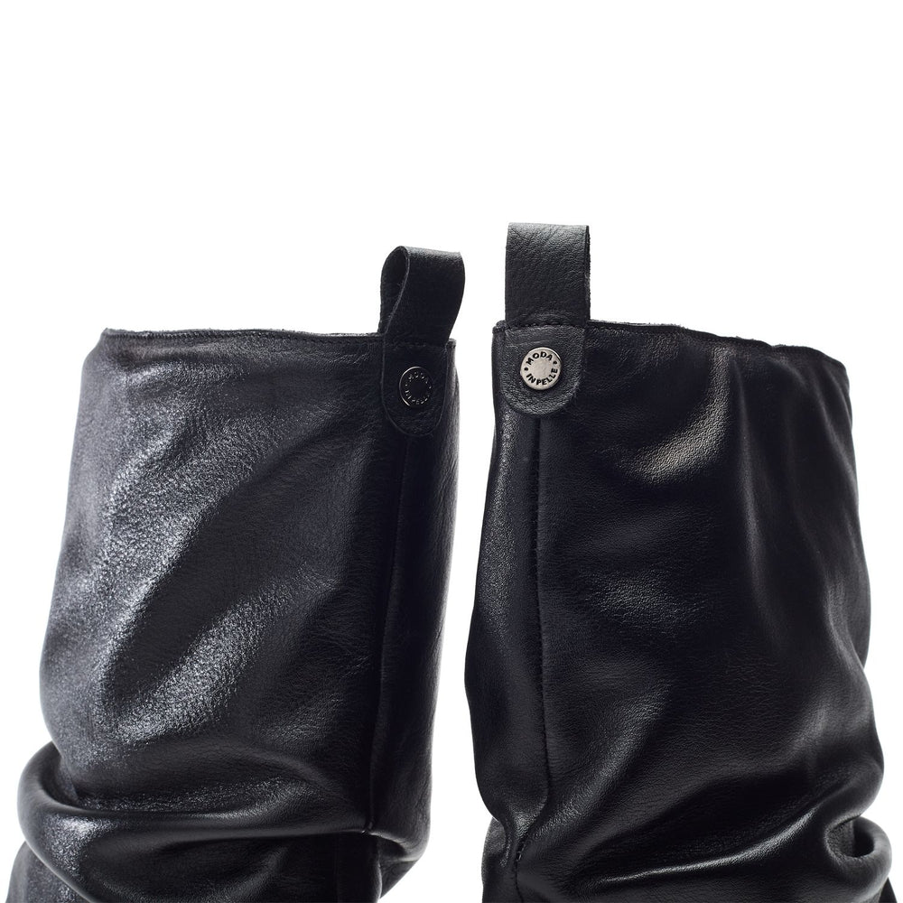Rinnia Black Leather Boots