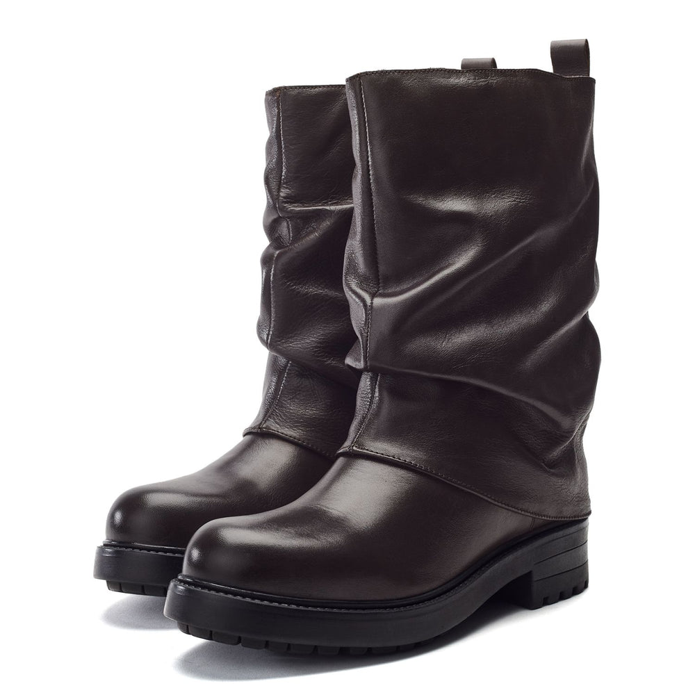 Rinnia Dark Brown Leather Boots