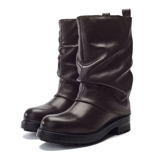 Rinnia Dark Brown Leather Boots
