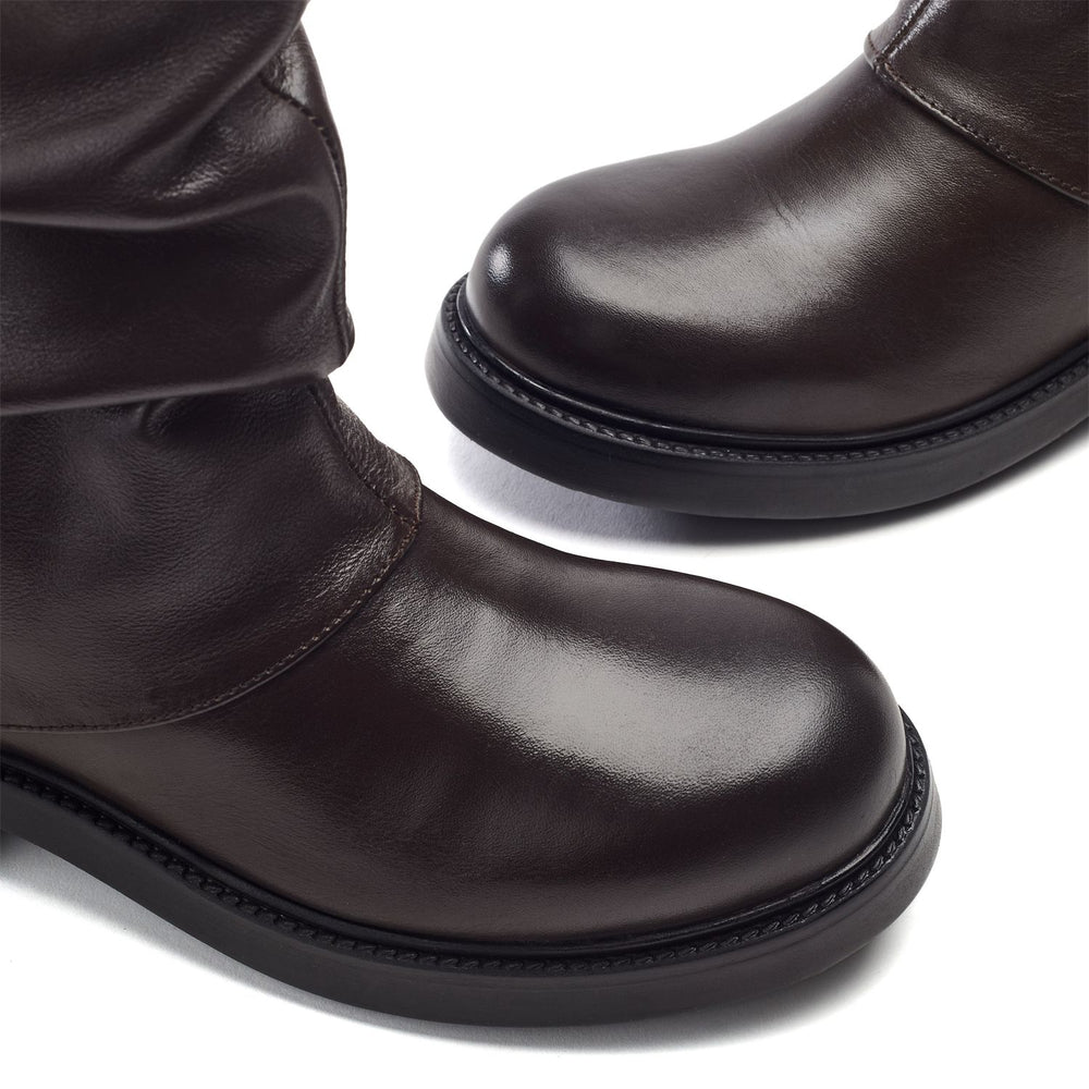 Rinnia Dark Brown Leather Boots
